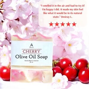 Cherry Olive Oil Bar Soap — All-Natural & Handcrafted